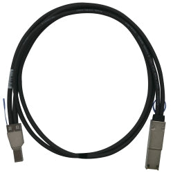 QNAP CAB-SAS05M-8644-8088 Serial Attached SCSI (SAS) cable 39.4" (1 m) Black, Metallic