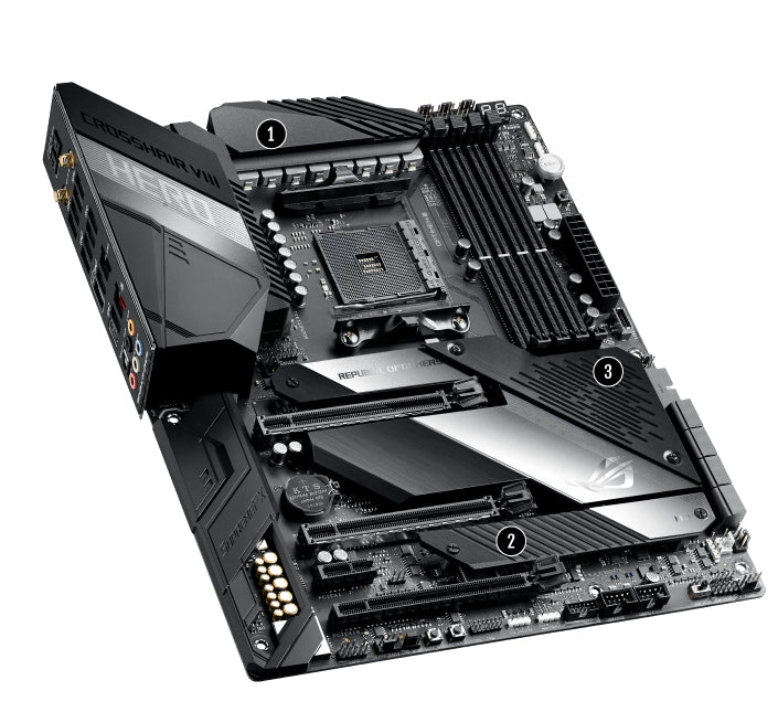 AMD X570 ATX GAMING MOTHERBOARD WITH PCIE 4.0, 16 POWER STAGES , OPTIMEM III, 2.