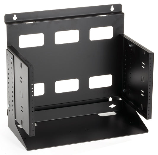 WALLMOUNT RACK - 6U, 12-24 , TAPPED RAILS HOLES, 75LB. CAPACITY, GSA, TAA