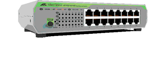 Allied Telesis FS710/16E Unmanaged Fast Ethernet (10/100) 1U Green, Gray