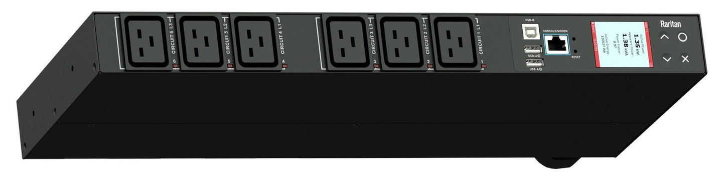 Raritan PX3-4104R-V2 power distribution unit (PDU) 6 AC outlet(s) 1U Black