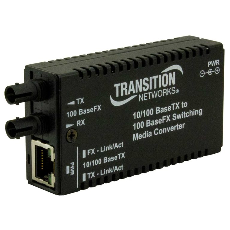 Transition Networks Hardened Mini 10/100/1000 Bridging Media Converter ...