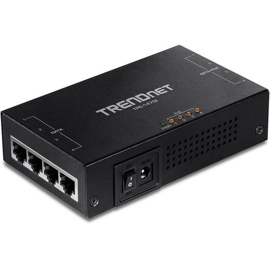 65W 4-PORT GIGABIT POE+ INJECTOR, MODEL TPE-147GI, ALLOWS USERS TO ADD POE+ POWE