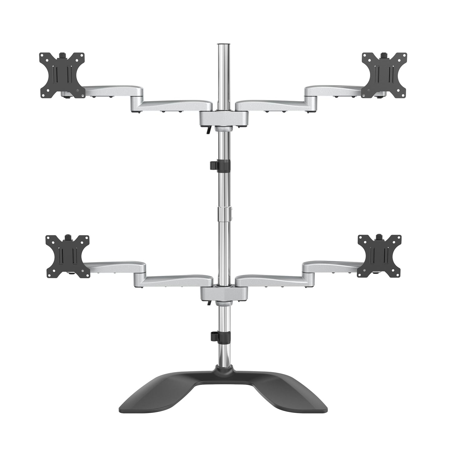 VESA 75X75/100X100MM DESKTOP QUAD MONITOR STAND (2X2) SUPPORTS 4 DISPLAYS UP TO