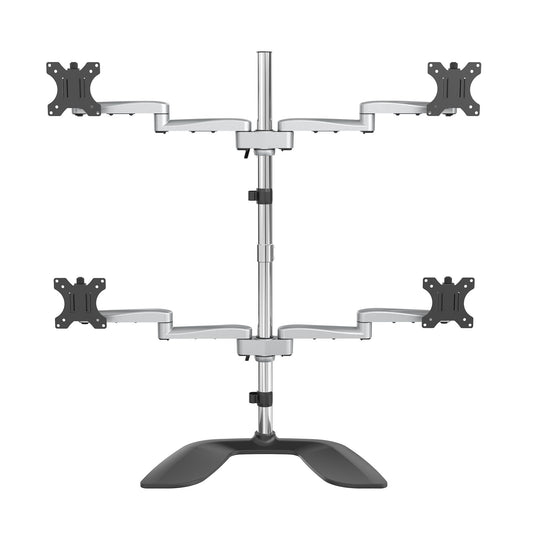 VESA 75X75/100X100MM DESKTOP QUAD MONITOR STAND (2X2) SUPPORTS 4 DISPLAYS UP TO