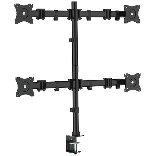MA240 - Kantek Articulating Quad 13" to 27" Supports 18 lb Monitor Arms Black