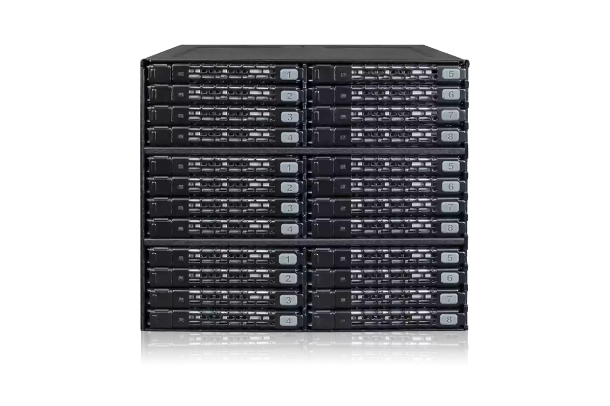 MB924IP-B - Icy Dock 24-Bay 2.5-Inch SATA/SAS SSD Mobile Rack