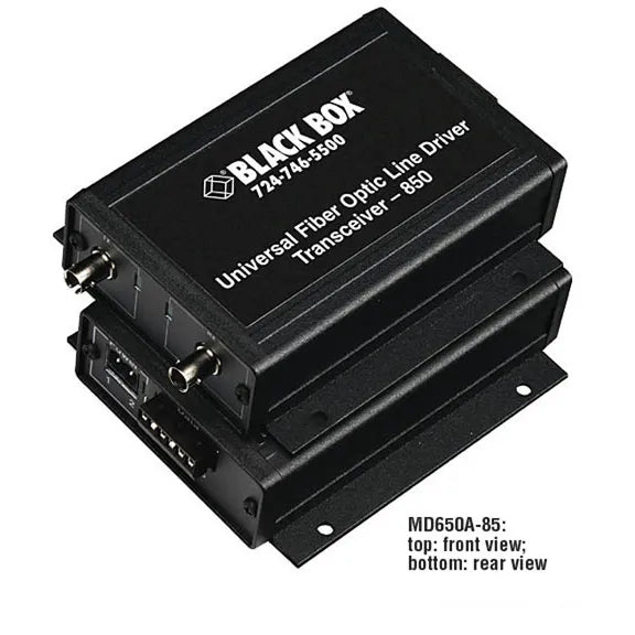 MD650A-13 - Black Box ASYNC RS232/RS422/RS485 EXTENDER FIBER TERMINAL BLOCK - ST SINGLE-MODE, GSA, TAA