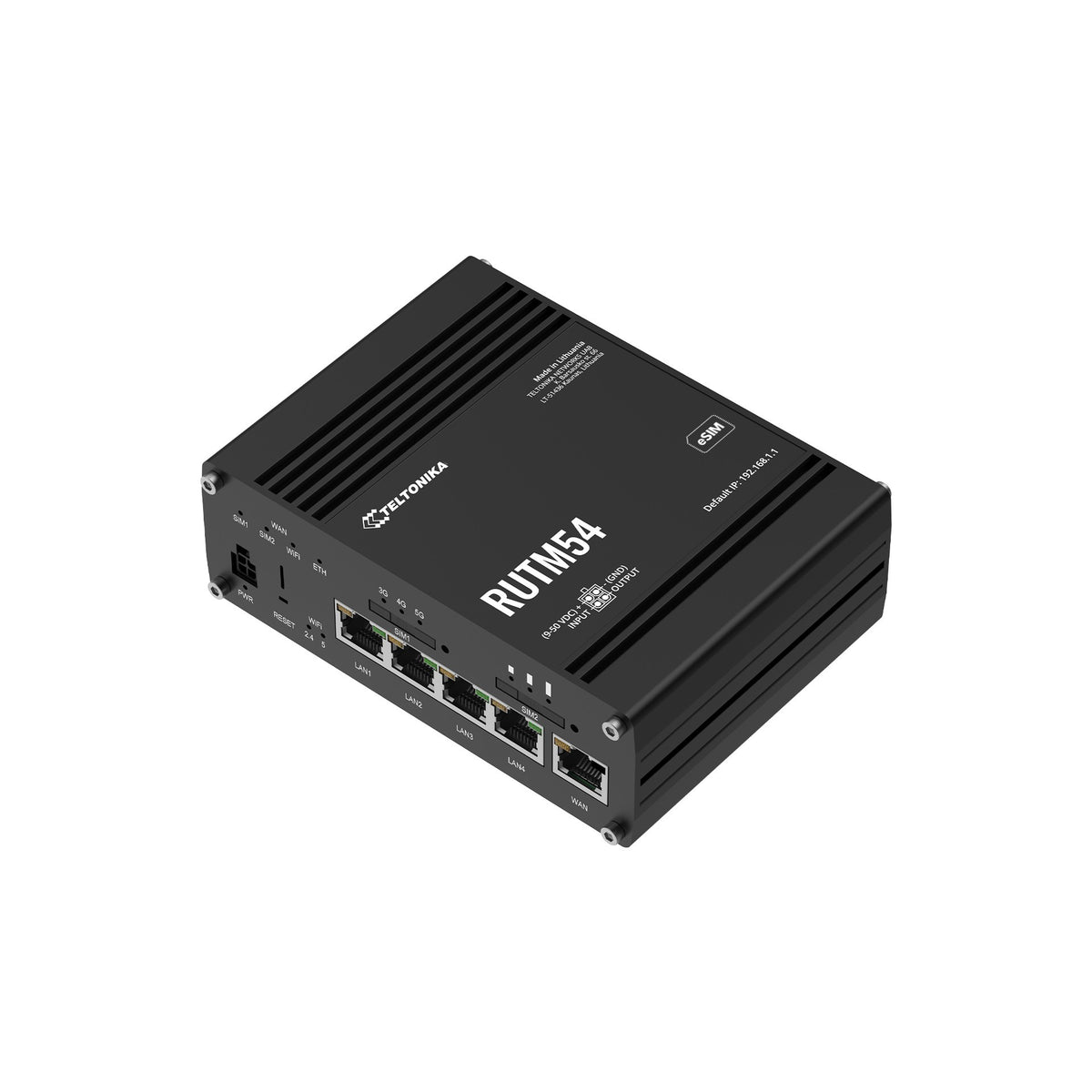 RUTM54000200 - Teltonika RUTM54 Dual 5G eSIM TELIT Router WLAN