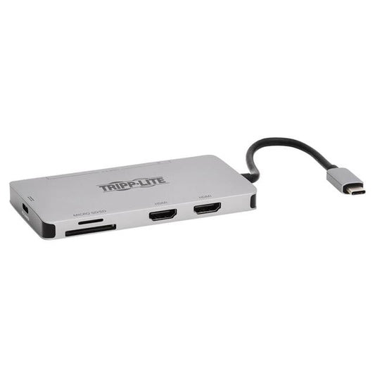 U442DOCK8GG - Tripp Lite USB-C 2 Display Multiport 100W Charging Docking Station