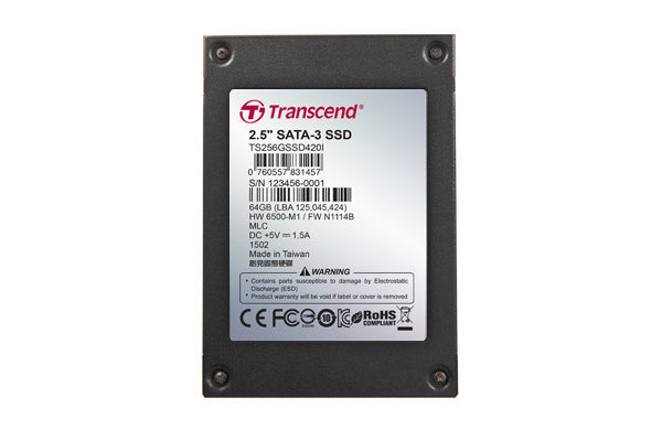 TS64GSSD420I - Transcend 64GB, 2.5 SSD420, SATA3, MLC, IND.