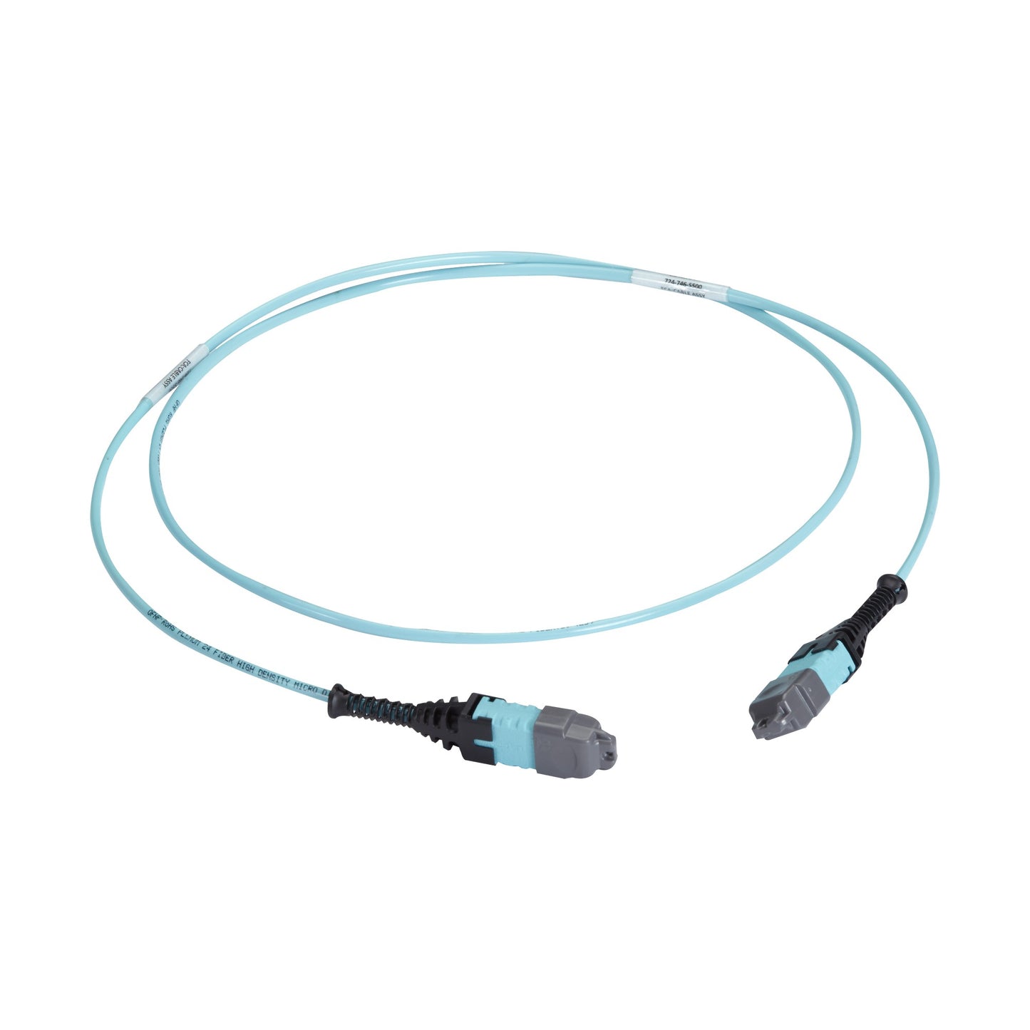 Black Box FOTC20M3MP12AQ-50R2 fiber optic cable 1968.5" (50 m) MPO/MTP OFNP OM3 Aqua color