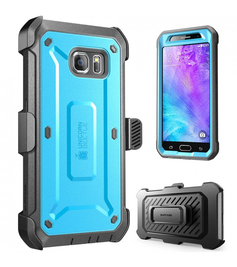 S-S6E-UBP-BLBK - i-Blason GALAXY S6 EDGE BEETLE PRO CASE - BLUE