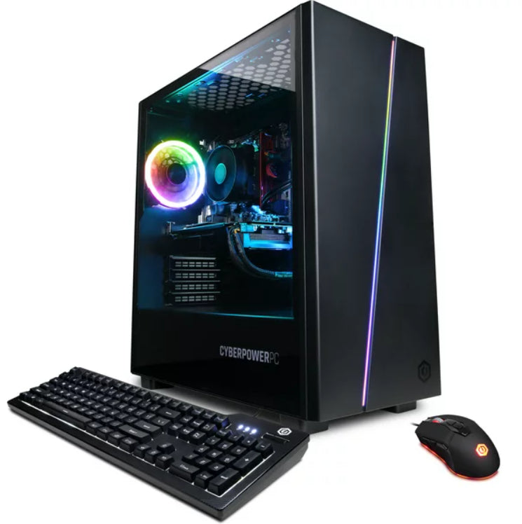 CyberpowerPC Gamer Master GMA600V5 4100 Midi Tower AMD Ryzenâ„¢ 3 8 GB DDR4-SDRAM 500 GB SSD Windows 11 Home PC Black