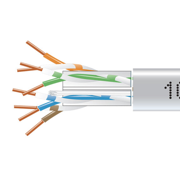 CAT6 550-MHZ SOLID ETHERNET BULK CABLE - UNSHIELDED (UTP), CMP PLENUM, GRAY, 100