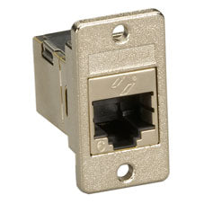 FMT1021 - Black Box PANEL MOUNT CAT6 SHIELDED COUPLER SILVER GSA TAA