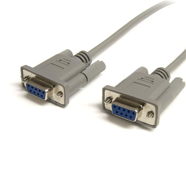 25 FT CROSS WIRED DB9 SERIAL NULL MODEM CABLE - DB-9 FEMALE TO DB-9 FEMALE SERIA