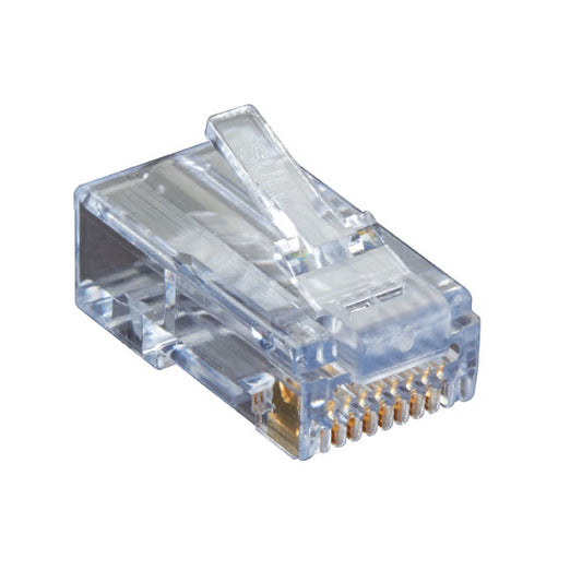 CAT6 EZ RJ45 MODULAR PLUG CONNECTOR FOR ROUND SOLID/STRANDED WIRE - UNSHIELDED,