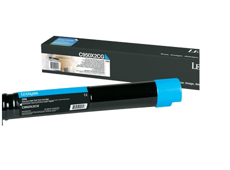 C950X2CG Toner cyan, 22K pages @ 5% coverage