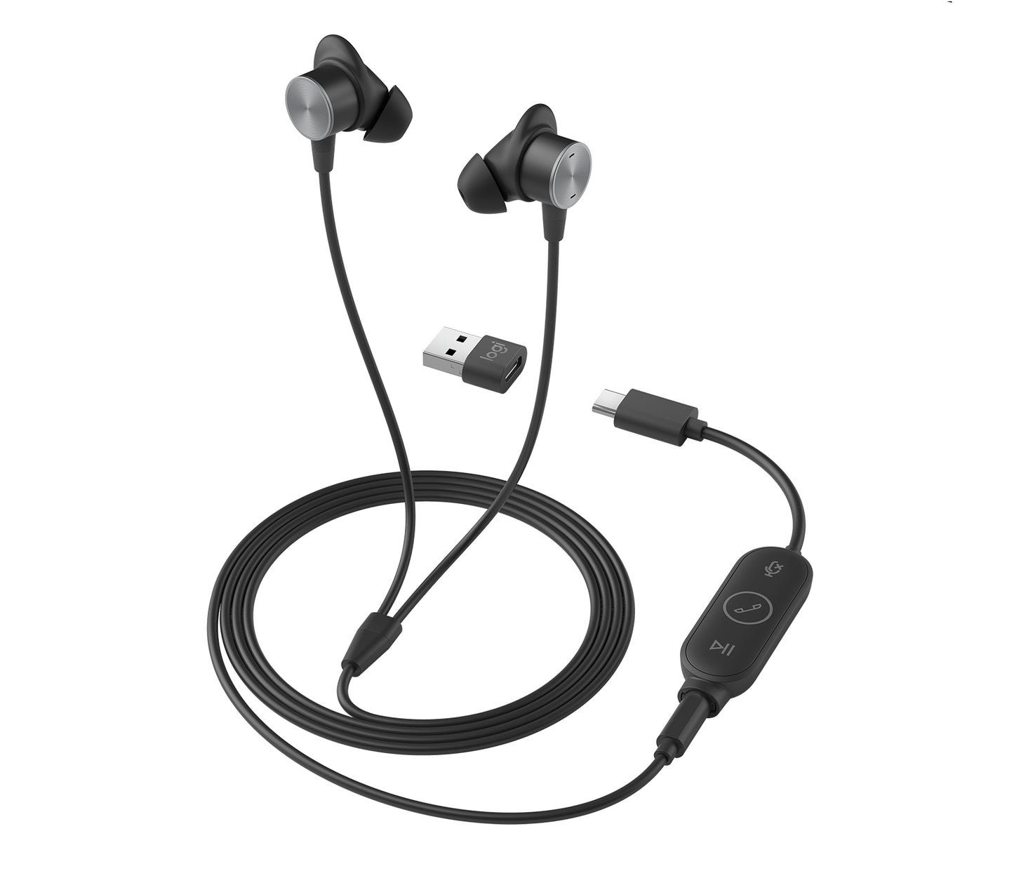 Logitech Zone Wired UC Headset In-ear Office/Call center USB Type-C Graphite