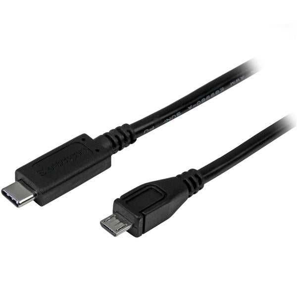 USB2CUB1M - StarTech.com CHARGE AND SYNC YOUR USB 2.0 MICRO-B DEVICES FROM A USB-C HOST - 3 FT USB 2.0 US