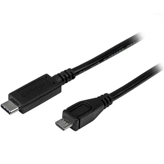 USB2CUB1M - StarTech.com CHARGE AND SYNC YOUR USB 2.0 MICRO-B DEVICES FROM A USB-C HOST - 3 FT USB 2.0 US