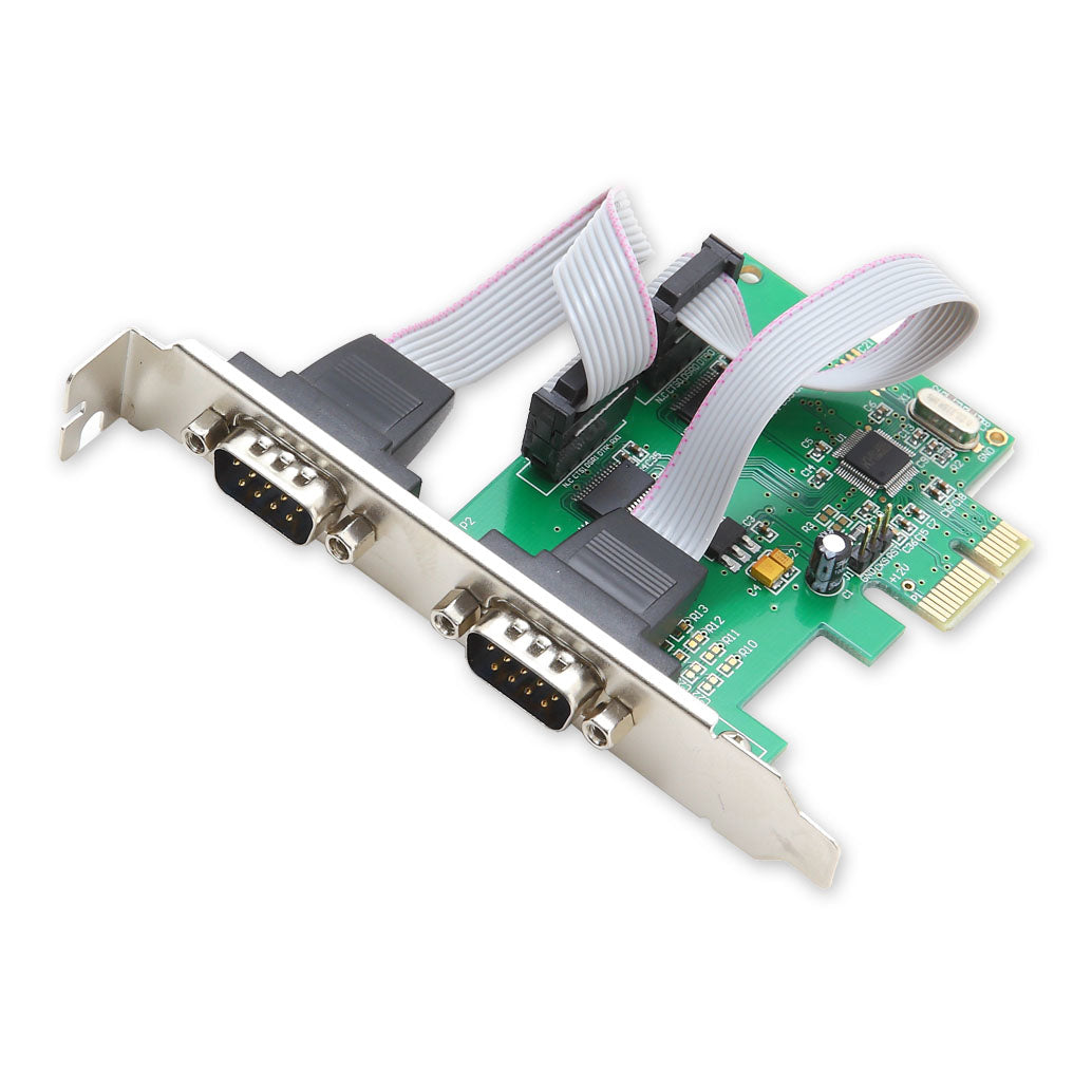 SI-PEX15037 - SYBA PCIE 2X PORT SERIAL DB9 CARD, WCH CH382