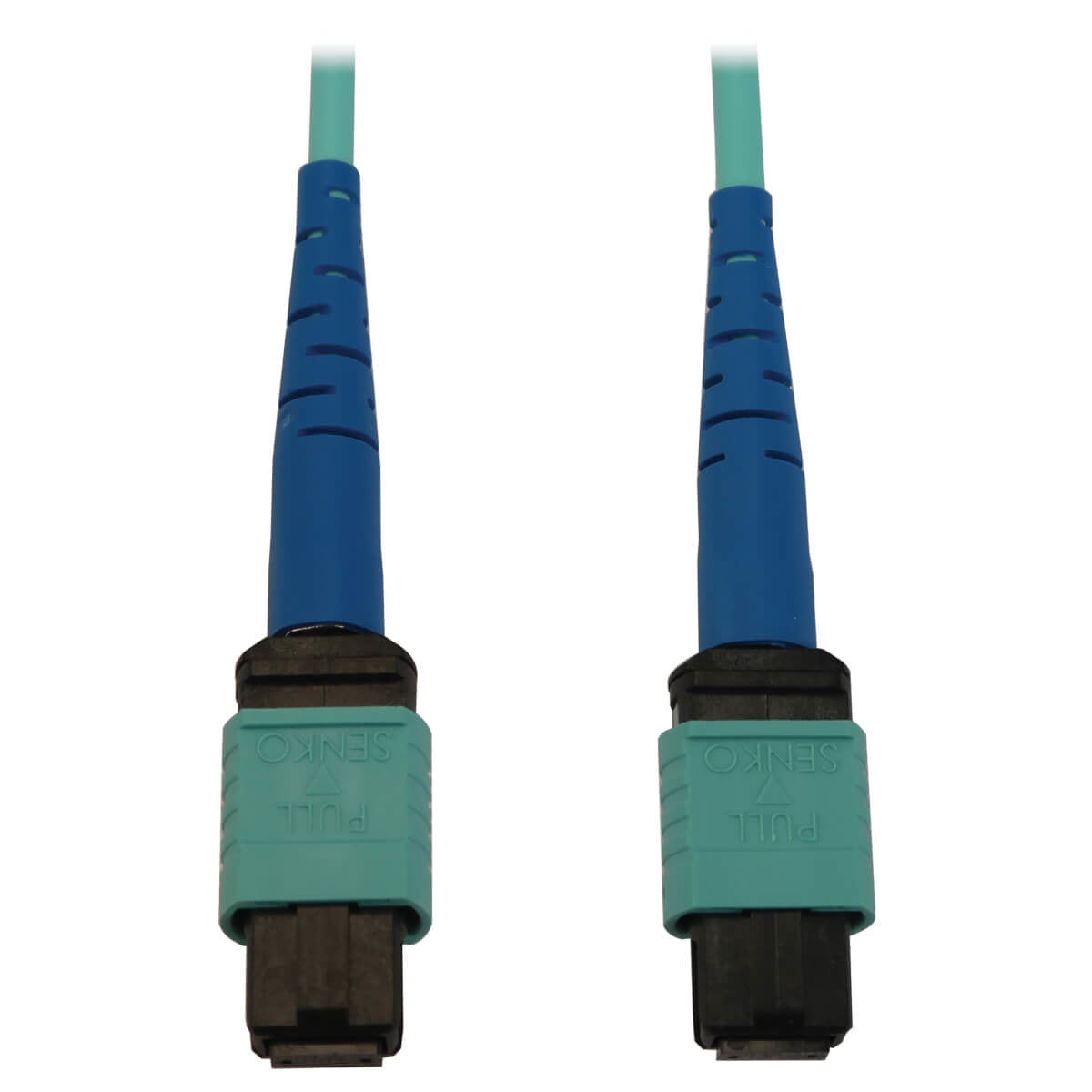 Tripp Lite N846B-01M-24-P fiber optic cable 39.4" (1 m) MPO/MTP OFNR OM3 Aqua color, Black, Blue