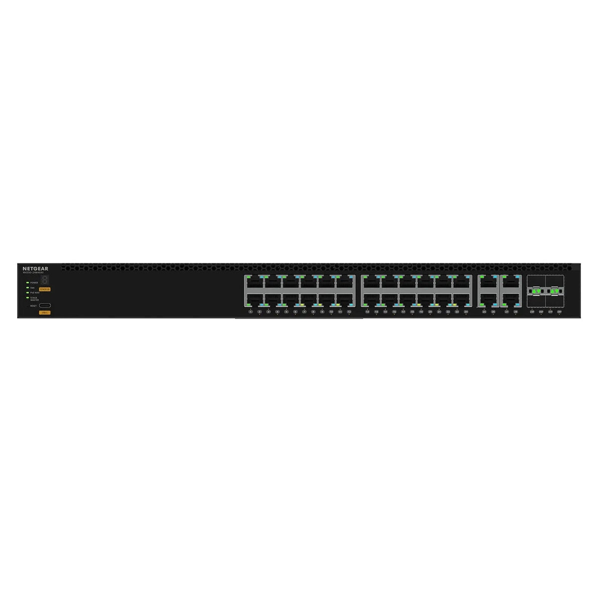 MSM4332-100NES - Netgear 24-Port 2.5GbE PoE++ 4-Port 10GBASE-T 4-Port 100G QSFP28 Managed Switch