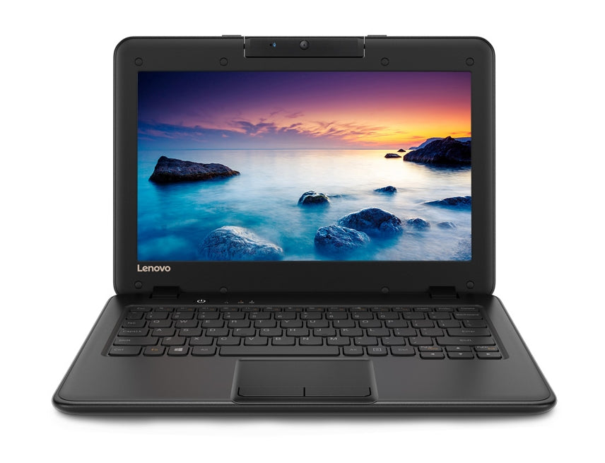 Lenovo 100e N3350 Notebook 11.6" HD IntelÂ® CeleronÂ® 4 GB LPDDR4-SDRAM 64 GB eMMC Wi-Fi 5 (802.11ac) Windows 10 Home Black