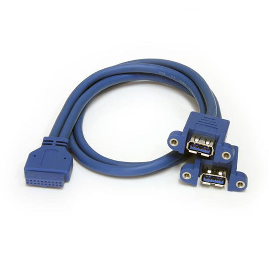 EXTEND A USB 3.0 MOTHERBOARD HEADER INTO TWO PANEL-MOUNT USB 3.0-A PORTS - PANEL