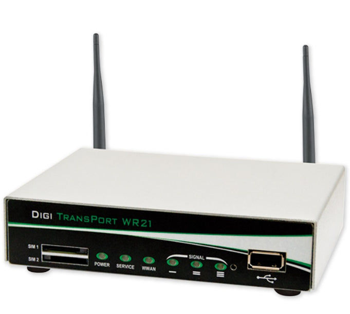 WR21-U92B-DE1-SB - Digi TRANSPORT WR21 - HSPA+ (800/850/900/1700(AWS)/1900/2100MHZ), 2 ETHERNET, RS232,