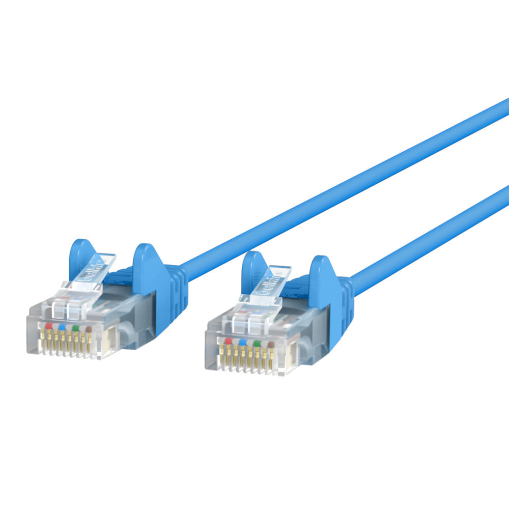 CE001B50-BLU-S - Belkin BELKIN CAT6 SLIM 28AWG CABLE -BLUE -50FT