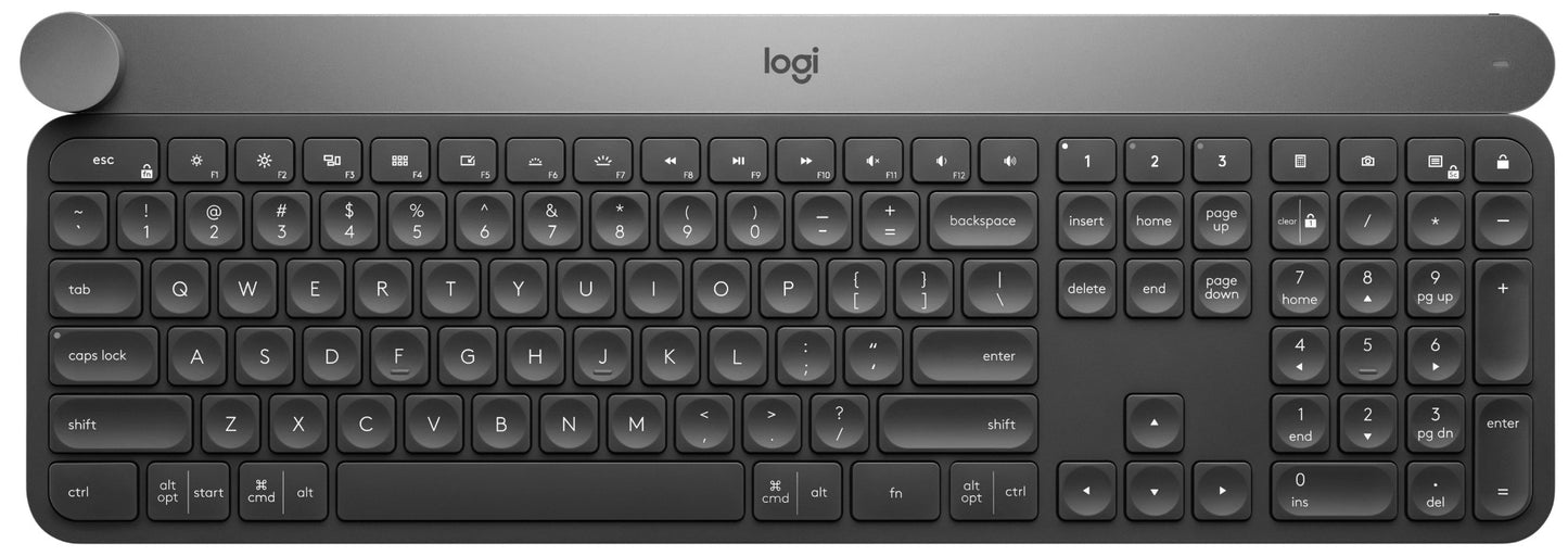 Logitech Craft keyboard RF Wireless + Bluetooth Black, Gray