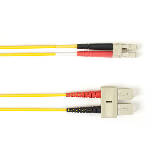 OM2 50/125 MULTIMODE FIBER OPTIC PATCH CABLE - OFNR PVC, SC TO LC, YELLOW, 2-M (