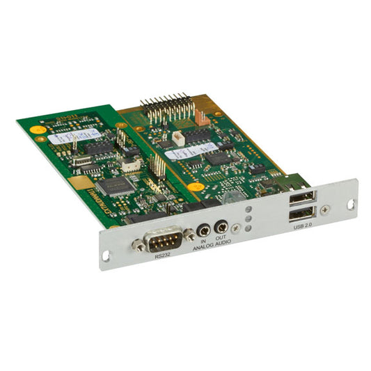 MODULAR KVM EXTENDER RECEIVER EXPANSION CARD - ANALOG AUDIO, RS232, EMBEDDED USB