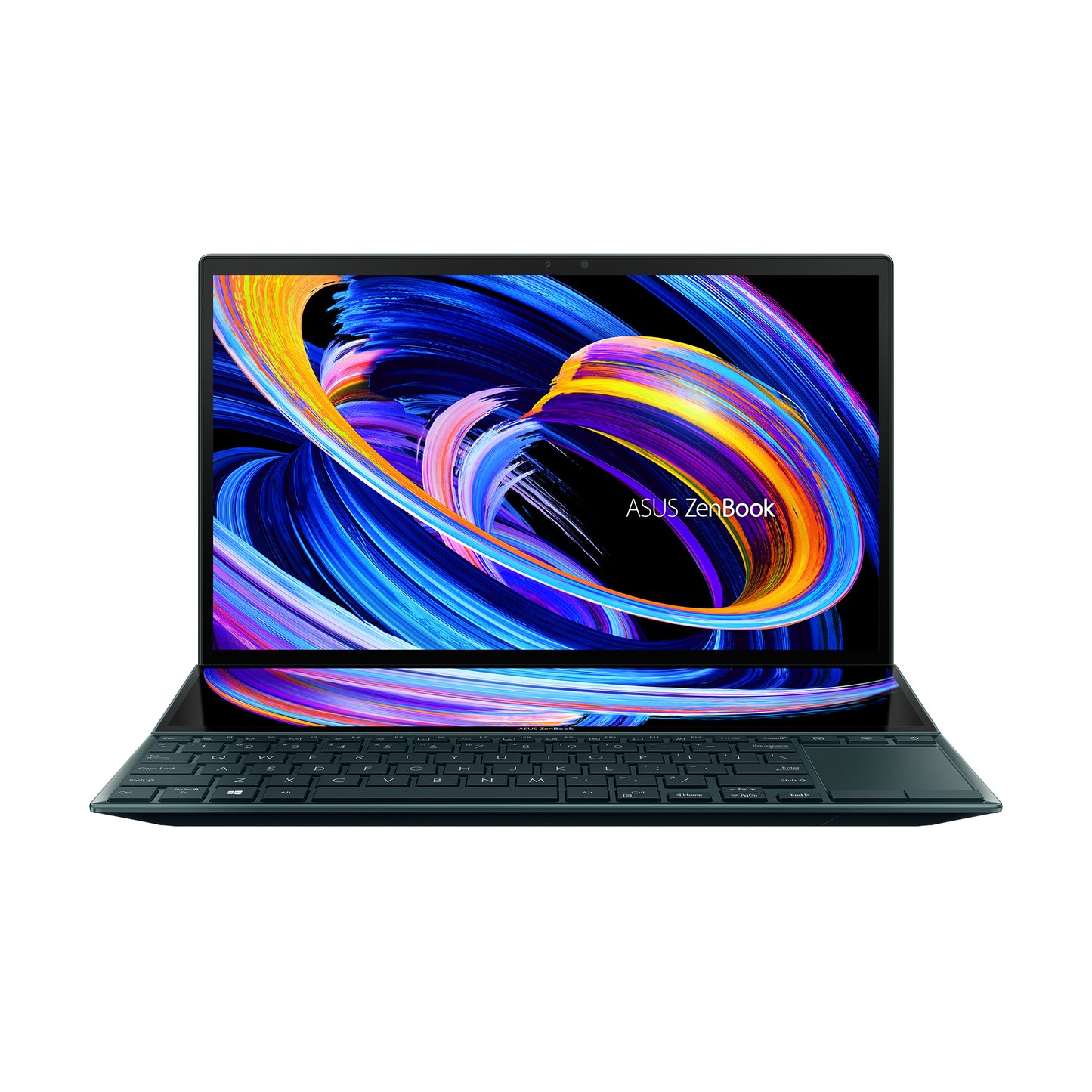 ASUS ZenBook Duo 14 UX482EG-XS77T notebook i7-1165G7 14" Touchscreen Full HD IntelÂ® Coreâ„¢ i7 32 GB LPDDR4x-SDRAM 1000 GB SSD NVIDIA GeForce MX450 Wi-Fi 6 (802.11ax) Windows 10 Pro Blue