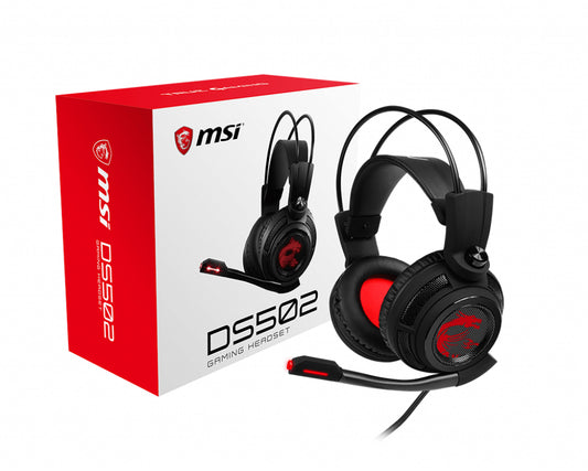 MSI DS502 Headset Wired Head-band Gaming Black, Red