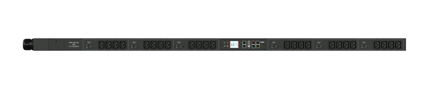 3PH, 208V AC, 60A (48A/PH RATED); 24 OUTLETS: 24X C19; PLUG: IEC 60309 3P+E 9H 6