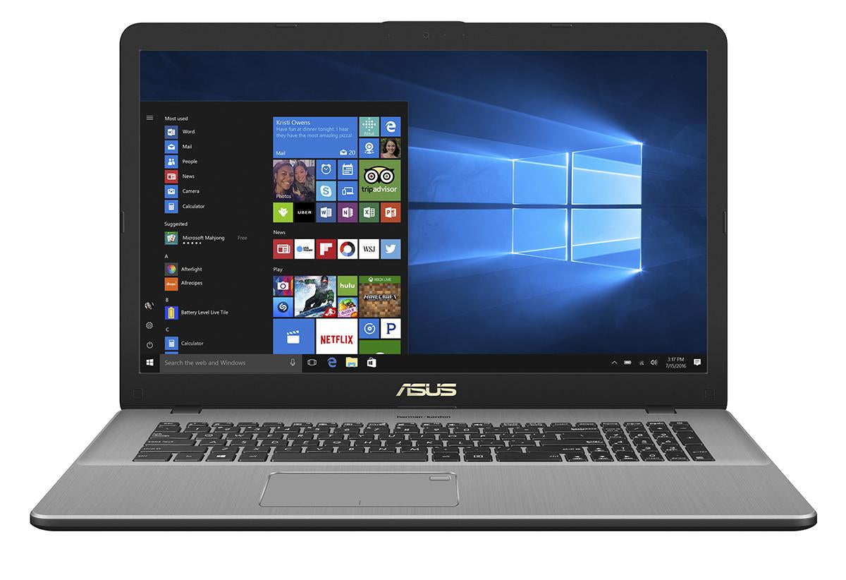 ASUS VivoBook N705FN-ES76 Notebook 17.3" Full HD IntelÂ® Coreâ„¢ i7 8 GB DDR4-SDRAM 512 GB SSD NVIDIAÂ® GeForceÂ® MX150 Wi-Fi 5 (802.11ac) Windows 10 Home Gray