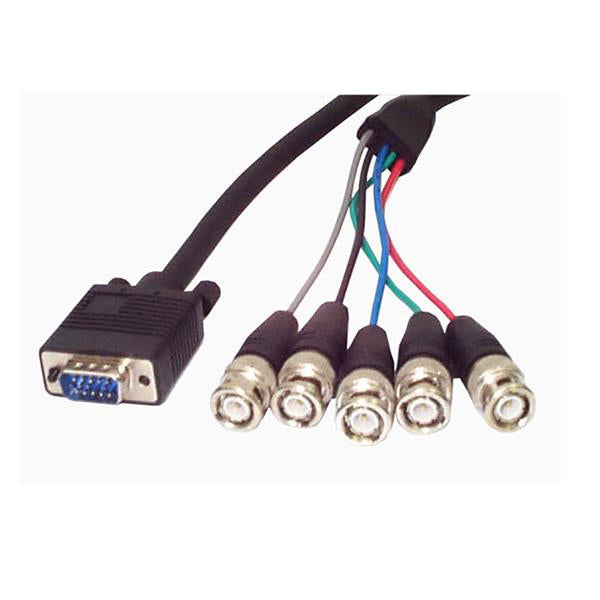 VGABNC5 - StarTech.com 6 FT COAX HD15 VGA TO 5 BNC MONITOR CABLE M/M