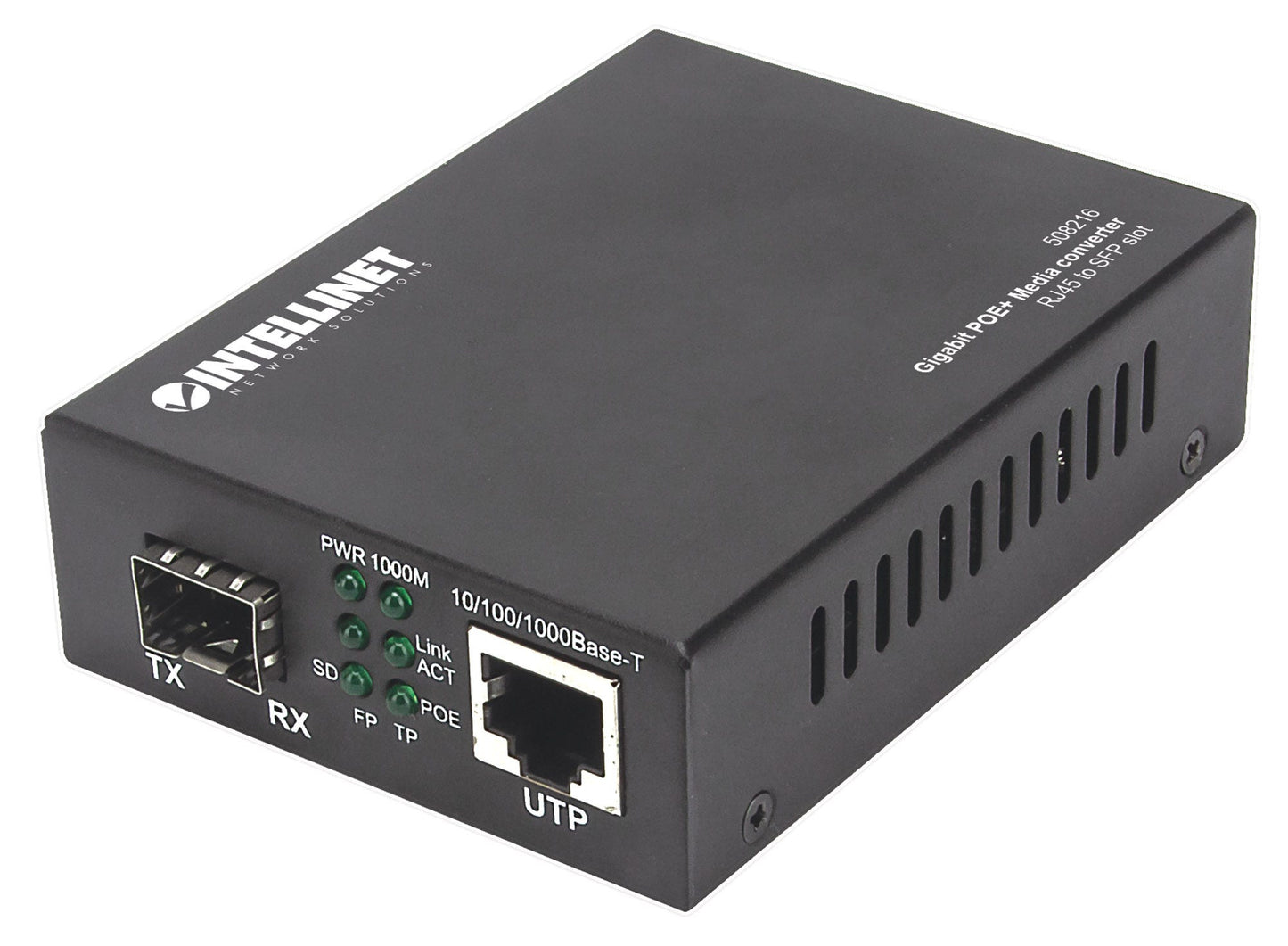 508216 - Intellinet 1 X 1000BASE-T RJ45 PORT TO 1 X SFP PORT POE+ INJECTOR
