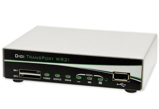 WR21-U92A-DE1-TB - Digi TRANSPORT WR21 - HSPA+ (800/850/900/1700(AWS)/1900/2100MHZ), 2 ETHERNET, RS232/4