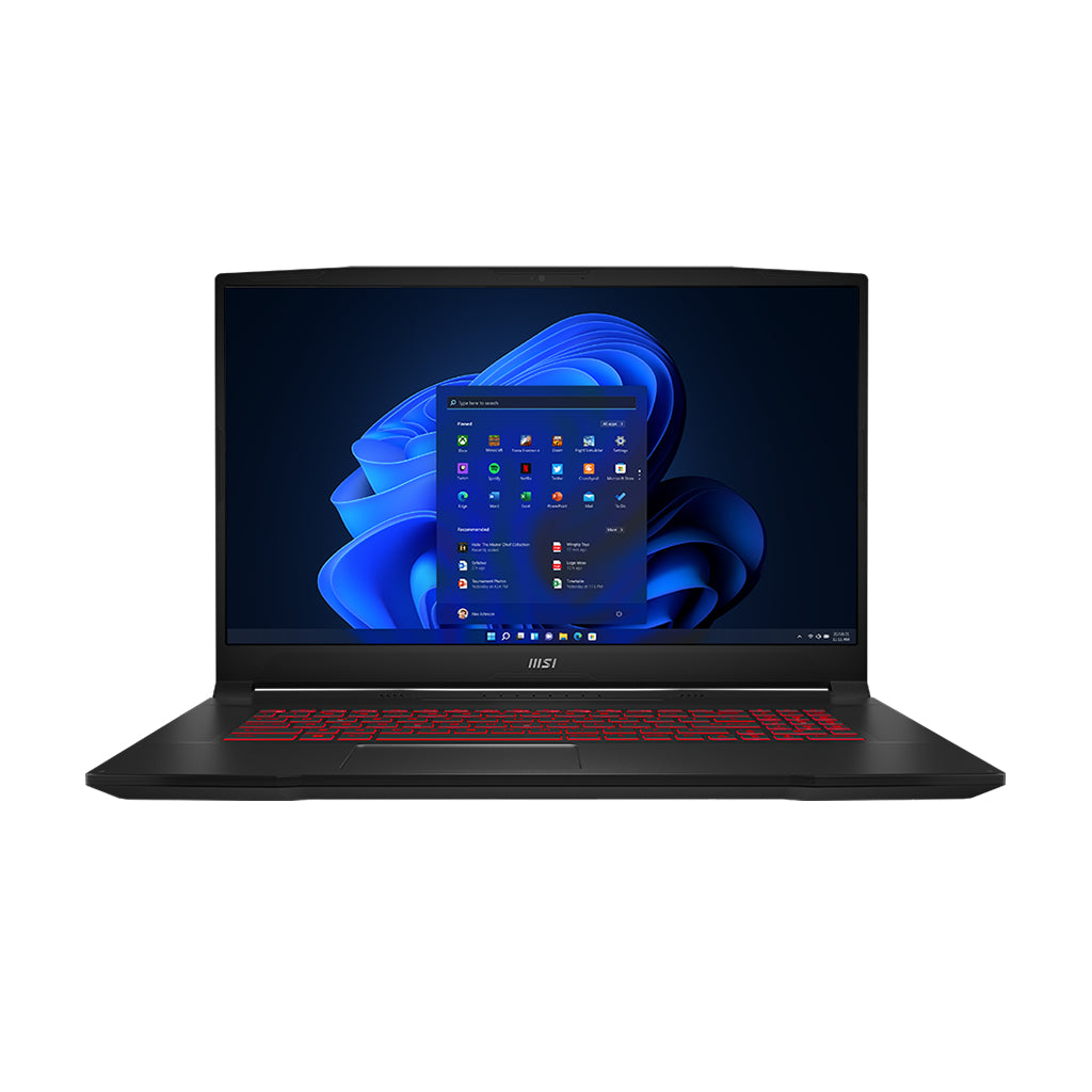 MSI Katana GF76 i7-12700H Notebook 17.3" HD IntelÂ® Coreâ„¢ i7 16 GB DDR4-SDRAM 512 GB SSD NVIDIA GeForce RTX 3060 Wi-Fi 6 (802.11ax) Windows 11 Home Black