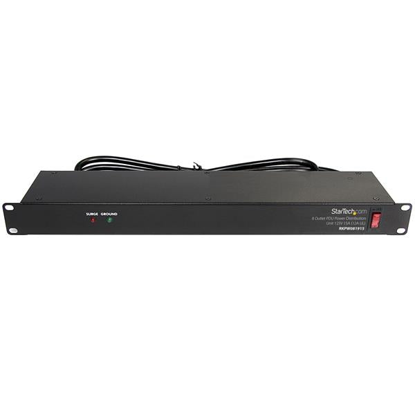 StarTech.com RKPW081915 power distribution unit (PDU) 8 AC outlet(s) 1U Black