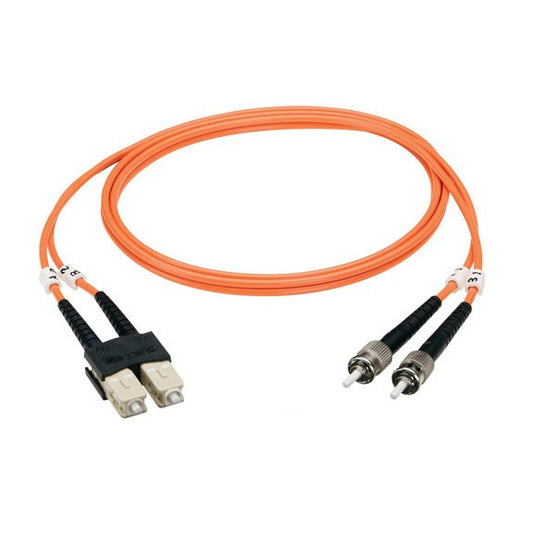 OM1 62.5/125 MULTIMODE FIBER OPTIC PATCH CABLE - OFNR PVC, ST TO LC, ORANGE, 30-