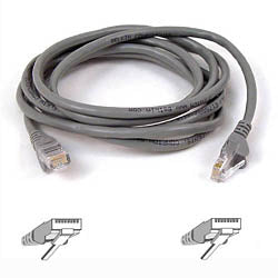 75FT CAT6 SNAGLESS PATCH CABLE, UTP, GRAY PVC JACKET, 23AWG, 50 MICRON, GOLD PLA