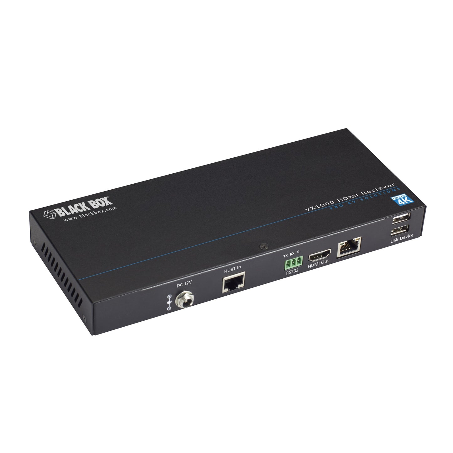 VX-1001-RX - Black Box EXTENDER RECEIVER - 4K, HDMI, CATX, USB