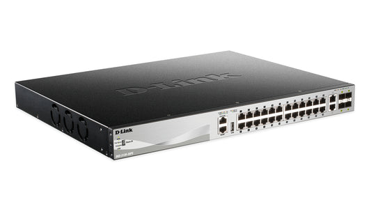 D-Link DGS-3130-30PS network switch Managed L3 Gigabit Ethernet (10/100/1000) Power over Ethernet (PoE) Black, Gray