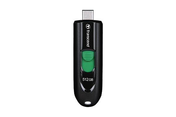 TS512GJF790C - Transcend 512GB USB-C 3.2 Gen 1 Retractable Flash Drive in Black